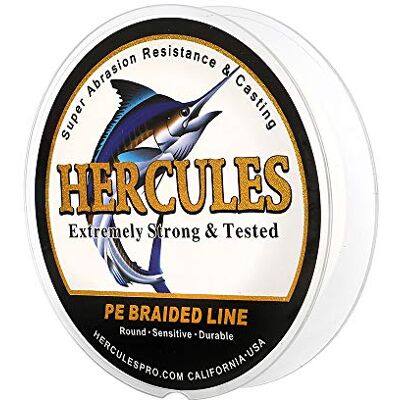 HERCULES Super Cast 10-300lbs Ligne de pêche tressée 100-2000m 109-2187yds Test pour Les Lignes de Poisson Tresse PE d'eau salée Superline 8 brins - Publicité HERCULES Super Cast 10-300lbs Ligne de pêche tressée 100-2000m 109-2187yds Test pour Les Lignes de Poisson Tresse PE d'eau salée Superline 8 brins - Publicité