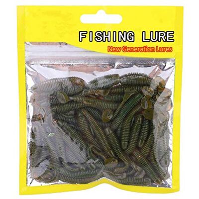 Tbest Leurre Peche Souple,Leurre Souple,50 Pcs 5Cm Leurre Pêche Poisson Artificielle Crème Silicone Souple Appât Replacement pour Pêche en Eérieur(Noir) - Publicité Tbest Leurre Peche Souple,Leurre Souple,50 Pcs 5Cm Leurre Pêche Poisson Artificielle Crème Silicone Souple Appât Replacement pour Pêche en Eérieur(Noir) - Publicité
