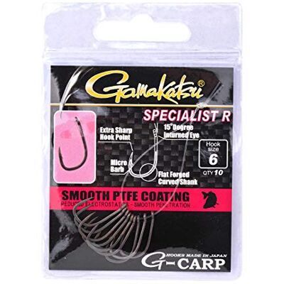 Gamakatsu Specialist R Hook Lot de 1 hameçons pour pêche à la carpe et à la carpe - Publicité Gamakatsu Specialist R Hook Lot de 1 hameçons pour pêche à la carpe et à la carpe - Publicité