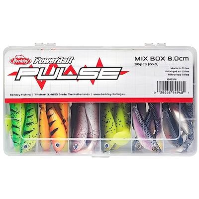 Berkley Pulse Shad Mixbox Boîte de Leurres Souples plusieurs Couleurs pour la Pêche des Carnassiers en Eau Douce, Brochet, Perche - Publicité Berkley Pulse Shad Mixbox Boîte de Leurres Souples plusieurs Couleurs pour la Pêche des Carnassiers en Eau Douce, Brochet, Perche - Publicité