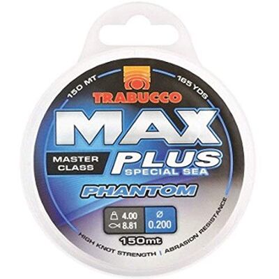 Trabucco Max Plus Phantom 0.30 mm 8.50 kg 150 m Nylon Ligne de Pêche Monofilament Fil Mer Eau Douce Spinning Carnassiers - Publicité Trabucco Max Plus Phantom 0.30 mm 8.50 kg 150 m Nylon Ligne de Pêche Monofilament Fil Mer Eau Douce Spinning Carnassiers - Publicité