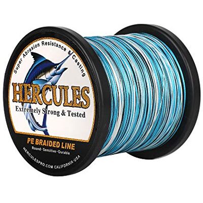 HERCULES Super Cast 10-300lbs Ligne de pêche tressée 100-2000m 109-2187yds Test pour Les Lignes de Poisson Tresse PE d'eau salée Superline 8 brins - Publicité HERCULES Super Cast 10-300lbs Ligne de pêche tressée 100-2000m 109-2187yds Test pour Les Lignes de Poisson Tresse PE d'eau salée Superline 8 brins - Publicité