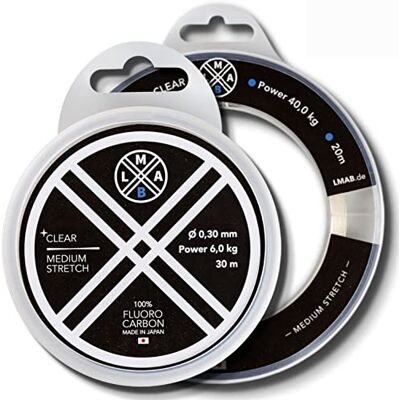 LMAB Fluorocarbone 100 Pro de 0,15 mm à 1,00 mm, Made in Japan, extrêmement résistant, Bas de Ligne, Tête de Ligne, Ligne de Guidage Invisible, Fluorocarbon (0,15 mm 1,7 kg 30 mètres) - Publicité LMAB Fluorocarbone 100 Pro de 0,15 mm à 1,00 mm, Made in Japan, extrêmement résistant, Bas de Ligne, Tête de Ligne, Ligne de Guidage Invisible, Fluorocarbon (0,15 mm 1,7 kg 30 mètres) - Publicité