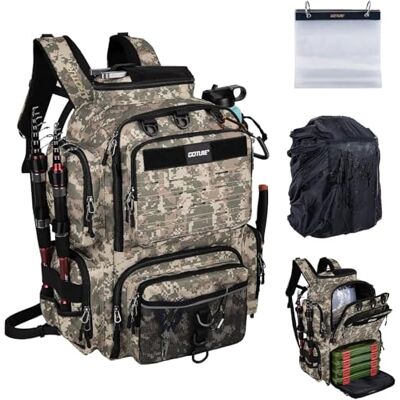 Goture 45 L Sac de pêche, Sacs de pêche avec Une Sangle, Oxford 900D, Plusieurs Poches, imperméable, Sac de Poitrine à bandoulière pour la randonnée - Publicité Goture 45 L Sac de pêche, Sacs de pêche avec Une Sangle, Oxford 900D, Plusieurs Poches, imperméable, Sac de Poitrine à bandoulière pour la randonnée - Publicité