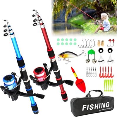 MEYAGOT Kit de canne à pêche pour enfants, 180 cm, kit complet d'accessoires de pêche, moulinet et appât inclus - Publicité MEYAGOT Kit de canne à pêche pour enfants, 180 cm, kit complet d'accessoires de pêche, moulinet et appât inclus - Publicité