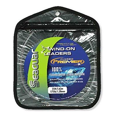 Seaguar Ligne de Pêche Wind on Premier Wind on 1.28 mm 7.62 m 175 lbs Montage Fluorocarbone Bobine Mer Traîne Thon Big Game - Publicité Seaguar Ligne de Pêche Wind on Premier Wind on 1.28 mm 7.62 m 175 lbs Montage Fluorocarbone Bobine Mer Traîne Thon Big Game - Publicité