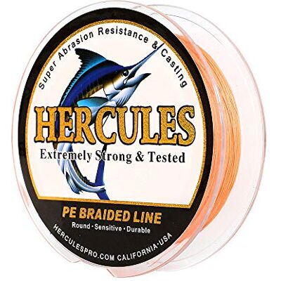 HERCULES Super Cast 10-300lbs Ligne de pêche tressée 100-2000m 109-2187yds Test pour Les Lignes de Poisson Tresse PE d'eau salée Superline 8 brins - Publicité HERCULES Super Cast 10-300lbs Ligne de pêche tressée 100-2000m 109-2187yds Test pour Les Lignes de Poisson Tresse PE d'eau salée Superline 8 brins - Publicité