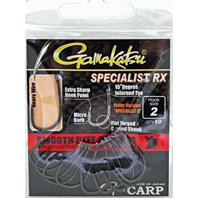Gamakatsu G-carp Spécialiste Rx Hameçon à Un Œil Gris - Hameçon de Pêche - Publicité Gamakatsu G-carp Spécialiste Rx Hameçon à Un Œil Gris - Hameçon de Pêche - Publicité