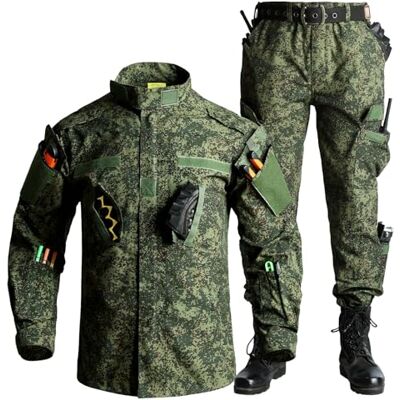 Vynebtrv Ensemble D'entraînement Tactique Camouflage Russe, Uniforme Militaire Camouflage, Pantalon de Chasse BDU, Ensemble Airsoft/paintball(L) - Publicité Vynebtrv Ensemble D'entraînement Tactique Camouflage Russe, Uniforme Militaire Camouflage, Pantalon de Chasse BDU, Ensemble Airsoft/paintball(L) - Publicité