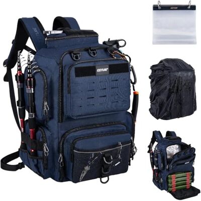 Goture 45 L Sac de pêche, Sacs de pêche avec Une Sangle, Oxford 900D, Plusieurs Poches, imperméable, Sac de Poitrine à bandoulière pour la randonnée - Publicité Goture 45 L Sac de pêche, Sacs de pêche avec Une Sangle, Oxford 900D, Plusieurs Poches, imperméable, Sac de Poitrine à bandoulière pour la randonnée - Publicité