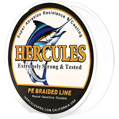HERCULES Super Cast 10-300lbs Ligne de pêche tressée 100-2000m 109-2187yds Test pour Les Lignes de Poisson Tresse PE d'eau salée Superline 8 brins - Publicité HERCULES Super Cast 10-300lbs Ligne de pêche tressée 100-2000m 109-2187yds Test pour Les Lignes de Poisson Tresse PE d'eau salée Superline 8 brins - Publicité