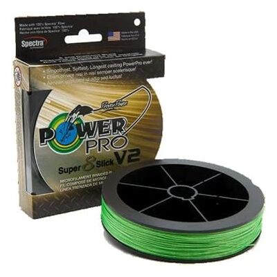 Power Pro Super 8 Slick V2 Ligne Tressée - 135 M - Vert - Ligne de Pêche - Publicité Power Pro Super 8 Slick V2 Ligne Tressée - 135 M - Vert - Ligne de Pêche - Publicité