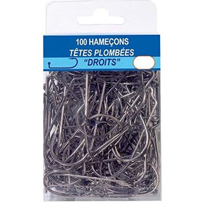HAMECONS DROITS TETEE PLOMBEE FLASHMER 5/0 BOITE DE 100 - Publicité HAMECONS DROITS TETEE PLOMBEE FLASHMER 5/0 BOITE DE 100 - Publicité