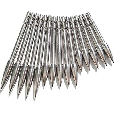 ZSHJG 12pcs Tir à l'arc Pointe de flèche Insert de Chasse Pointe de flèche Broadhead de Pratique Pointe en Acier Inoxydable pour Arbre de Flèche ID 4.2mm (100grain) - Publicité ZSHJG 12pcs Tir à l'arc Pointe de flèche Insert de Chasse Pointe de flèche Broadhead de Pratique Pointe en Acier Inoxydable pour Arbre de Flèche ID 4.2mm (100grain) - Publicité