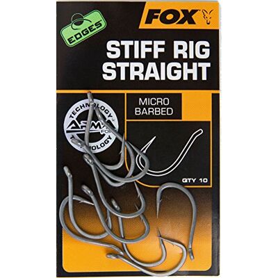 Fox Edges Armapoint Stiff Rig Straight Hooks Lot de 1 hameçons pour pêche à la Carpe, hameçons pour pêche à la Carpe, hameçons pour bouillettes, Taille : 5 - Publicité Fox Edges Armapoint Stiff Rig Straight Hooks Lot de 1 hameçons pour pêche à la Carpe, hameçons pour pêche à la Carpe, hameçons pour bouillettes, Taille : 5 - Publicité