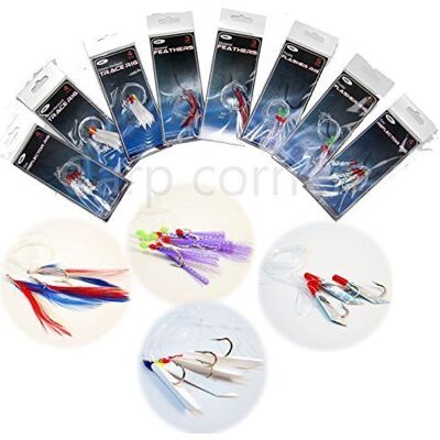NGT - Feather Lure Pack - Bass Mackerel Cod - Lure - Publicité NGT - Feather Lure Pack - Bass Mackerel Cod - Lure - Publicité