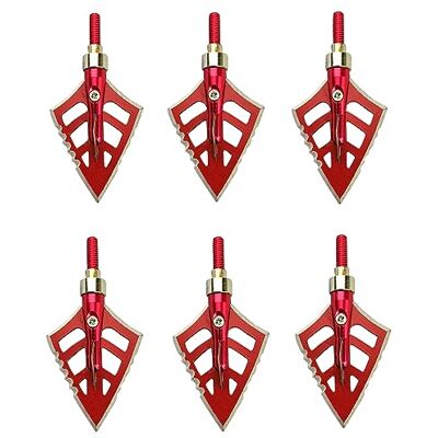 AMEYXGS 6pcs Tir à l'arc Pointes de Flèches 125 Grain Broadheads Flèche Pointes pour La Chasse - Publicité AMEYXGS 6pcs Tir à l'arc Pointes de Flèches 125 Grain Broadheads Flèche Pointes pour La Chasse - Publicité