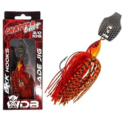 Angel-Berger Wild Devil Baits Blade Jig Chatterbait Leurre de spinning Chatter Bait Leurre artificiel pour perche, brochet, sandre (diable rouge) - Publicité Angel-Berger Wild Devil Baits Blade Jig Chatterbait Leurre de spinning Chatter Bait Leurre artificiel pour perche, brochet, sandre (diable rouge) - Publicité