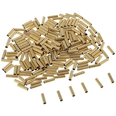 DXEHSEUY Lot de 200 manchons à sertir en cuivre à un seul baril Diamètre intérieur : 2,5 mm Doré - Publicité DXEHSEUY Lot de 200 manchons à sertir en cuivre à un seul baril Diamètre intérieur : 2,5 mm Doré - Publicité