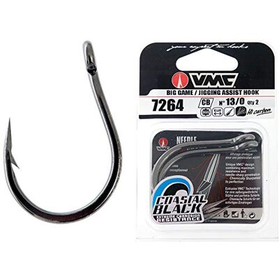 VMC HAMECON Simple 7264 Jigging Hook 2, N°13/0, Noir - Publicité VMC HAMECON Simple 7264 Jigging Hook 2, N°13/0, Noir - Publicité