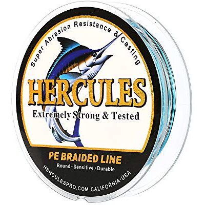 HERCULES Super Cast 10-300lbs Ligne de pêche tressée 100-2000m 109-2187yds Test pour Les Lignes de Poisson Tresse PE d'eau salée Superline 8 brins - Publicité HERCULES Super Cast 10-300lbs Ligne de pêche tressée 100-2000m 109-2187yds Test pour Les Lignes de Poisson Tresse PE d'eau salée Superline 8 brins - Publicité