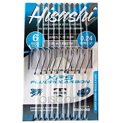 Trabucco Hameçons Montés Hisashi F-32 Surf Hameçons 12 0.16 mm 200 cm Hameçons Montés Fluorocarbone Pêche Mer Coup Truite Carnassier Anglaise Rivière - Publicité Trabucco Hameçons Montés Hisashi F-32 Surf Hameçons 12 0.16 mm 200 cm Hameçons Montés Fluorocarbone Pêche Mer Coup Truite Carnassier Anglaise Rivière - Publicité