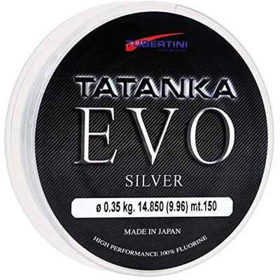 Tubertini Tatanka Evo Silver 0.20 mm 150 m Nylon Fluorine Ligne de Pêche Monofilament Invisible Fil Mer Spinning Carnassiers - Publicité Tubertini Tatanka Evo Silver 0.20 mm 150 m Nylon Fluorine Ligne de Pêche Monofilament Invisible Fil Mer Spinning Carnassiers - Publicité