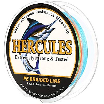 HERCULES Super Cast 10-300lbs Ligne de pêche tressée 100-2000m 109-2187yds Test pour Les Lignes de Poisson Tresse PE d'eau salée Superline 8 brins - Publicité HERCULES Super Cast 10-300lbs Ligne de pêche tressée 100-2000m 109-2187yds Test pour Les Lignes de Poisson Tresse PE d'eau salée Superline 8 brins - Publicité