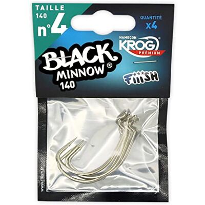 Fiiish Hamecon Krog Premium by Vmc Black Minnow No.4 Chrome BM156 - Publicité Fiiish Hamecon Krog Premium by Vmc Black Minnow No.4 Chrome BM156 - Publicité