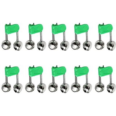 MagiDeal Lot de 10Pcs Alarme Leurre Pince à Canne à Cloche Double - Publicité MagiDeal Lot de 10Pcs Alarme Leurre Pince à Canne à Cloche Double - Publicité