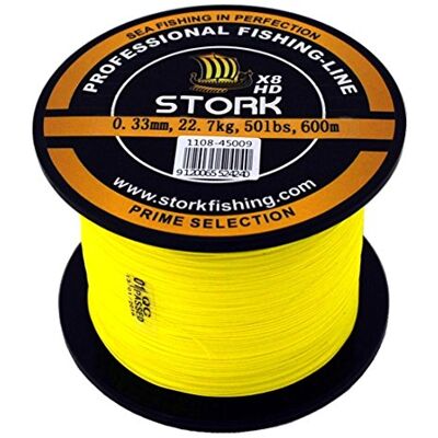 Stork HDx8, 8-Corde Ligne de pêche tressée Prime 600m - Publicité Stork HDx8, 8-Corde Ligne de pêche tressée Prime 600m - Publicité