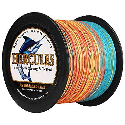 HERCULES Super Cast 10-300lbs Ligne de pêche tressée 100-2000m 109-2187yds Test pour Les Lignes de Poisson Tresse PE d'eau salée Superline 8 brins - Publicité HERCULES Super Cast 10-300lbs Ligne de pêche tressée 100-2000m 109-2187yds Test pour Les Lignes de Poisson Tresse PE d'eau salée Superline 8 brins - Publicité