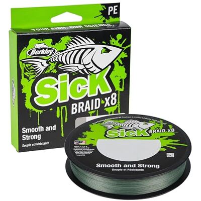 Berkley Malade Sick Braid Unisexe, Vert Mousse, 0.08mm 6.0kg 13lb - Publicité Berkley Malade Sick Braid Unisexe, Vert Mousse, 0.08mm 6.0kg 13lb - Publicité