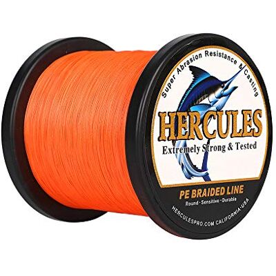 HERCULES Super Cast 100-2000m 109-2187 Yards 6-100lbs Test Ligne de pêche tressée pour Eau salée PE Tresse Lignes de Poisson Superline 4 brins - Publicité HERCULES Super Cast 100-2000m 109-2187 Yards 6-100lbs Test Ligne de pêche tressée pour Eau salée PE Tresse Lignes de Poisson Superline 4 brins - Publicité