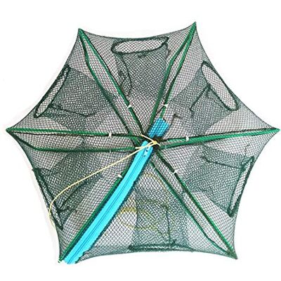 EASY BIG Filet de pêche Pliable avec piège à appâts — Cage moulée à la Main pour Attraper des Poissons, des crevettes, des crabes et des écrevisses - Publicité EASY BIG Filet de pêche Pliable avec piège à appâts — Cage moulée à la Main pour Attraper des Poissons, des crevettes, des crabes et des écrevisses - Publicité