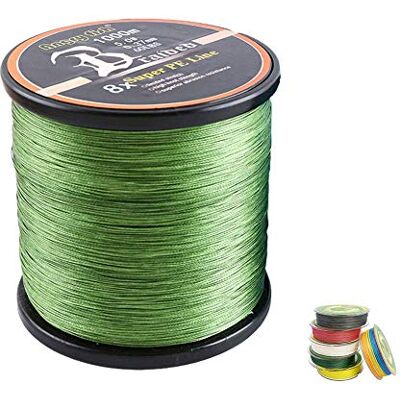 LSHEL 300m/500m/1000m Fil de Pêche Tressée 8 Brins Ligne de Pêche Lure Ligne Fil Multifonctionnel, 1000m Army Green, 2.5#0.26mm/35lb/16kg - Publicité LSHEL 300m/500m/1000m Fil de Pêche Tressée 8 Brins Ligne de Pêche Lure Ligne Fil Multifonctionnel, 1000m Army Green, 2.5#0.26mm/35lb/16kg - Publicité