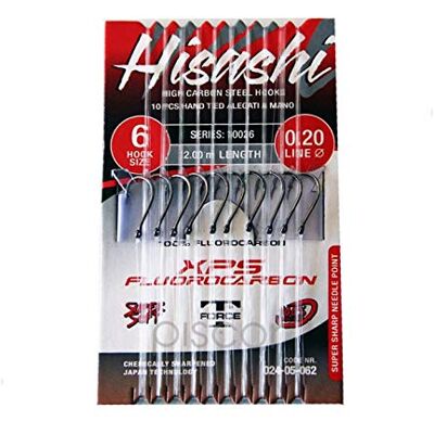 Trabucco Hameçons Montés Hisashi 10026 Chinu Hameçons 04-0.26 mm 200 cm Hameçons Montés Fluorocarbone Pêche Mer Coup Truite Carnassier Anglaise Rivière - Publicité Trabucco Hameçons Montés Hisashi 10026 Chinu Hameçons 04-0.26 mm 200 cm Hameçons Montés Fluorocarbone Pêche Mer Coup Truite Carnassier Anglaise Rivière - Publicité