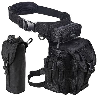 Jueachy Sacoche de jambe polyvalente Sac de tactique militaire pour l'extérieur, la moto, le voyage, la pêche Sac à outils, Noir - Publicité Jueachy Sacoche de jambe polyvalente Sac de tactique militaire pour l'extérieur, la moto, le voyage, la pêche Sac à outils, Noir - Publicité