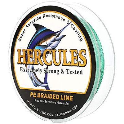 HERCULES Super Cast 10-300lbs Ligne de pêche tressée 100-2000m 109-2187yds Test pour Les Lignes de Poisson Tresse PE d'eau salée Superline 8 brins - Publicité HERCULES Super Cast 10-300lbs Ligne de pêche tressée 100-2000m 109-2187yds Test pour Les Lignes de Poisson Tresse PE d'eau salée Superline 8 brins - Publicité