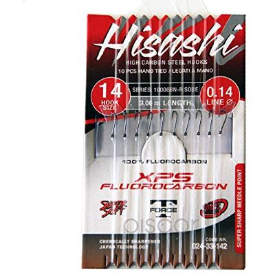 Trabucco Hameçons Montés Hisashi 10006 BN-R Hameçons 12 0.16 mm 200 cm Hameçons Montés Fluorocarbone Pêche Mer Coup Truite Carnassier Anglaise Rivière - Publicité Trabucco Hameçons Montés Hisashi 10006 BN-R Hameçons 12 0.16 mm 200 cm Hameçons Montés Fluorocarbone Pêche Mer Coup Truite Carnassier Anglaise Rivière - Publicité