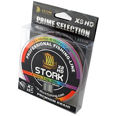 Stork HDx8, 8-Corde Ligne de pêche tressée Prime 300m - Publicité Stork HDx8, 8-Corde Ligne de pêche tressée Prime 300m - Publicité