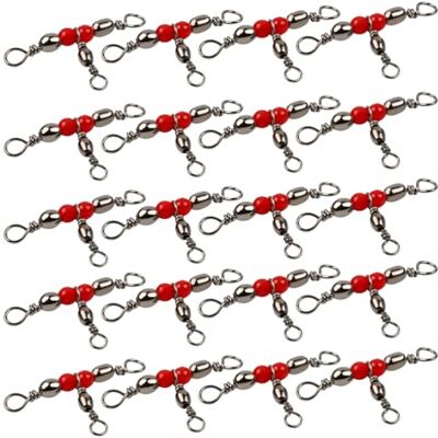 LIOOBO 20pcs émerillons de pêche Baril en Laiton Triple émerillon s'enclenche Ligne de pêche croisée Connecteurs - Publicité LIOOBO 20pcs émerillons de pêche Baril en Laiton Triple émerillon s'enclenche Ligne de pêche croisée Connecteurs - Publicité