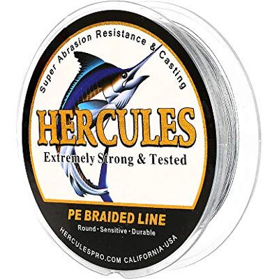 HERCULES Super Cast 10-300lbs Ligne de pêche tressée 100-2000m 109-2187yds Test pour Les Lignes de Poisson Tresse PE d'eau salée Superline 8 brins - Publicité HERCULES Super Cast 10-300lbs Ligne de pêche tressée 100-2000m 109-2187yds Test pour Les Lignes de Poisson Tresse PE d'eau salée Superline 8 brins - Publicité