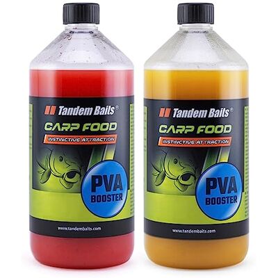 Tandem Baits Attractant Liquide Booster pour Pêche À La Carpe Carp Food PVA Booster 1000 ML Set De 2 Mélange De Saveurs Poisson - Publicité Tandem Baits Attractant Liquide Booster pour Pêche À La Carpe Carp Food PVA Booster 1000 ML Set De 2 Mélange De Saveurs Poisson - Publicité