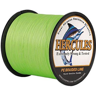 HERCULES Super Cast 100-2000m 109-2187 Yards 6-100lbs Test Ligne de pêche tressée pour Eau salée PE Tresse Lignes de Poisson Superline 4 brins - Publicité HERCULES Super Cast 100-2000m 109-2187 Yards 6-100lbs Test Ligne de pêche tressée pour Eau salée PE Tresse Lignes de Poisson Superline 4 brins - Publicité