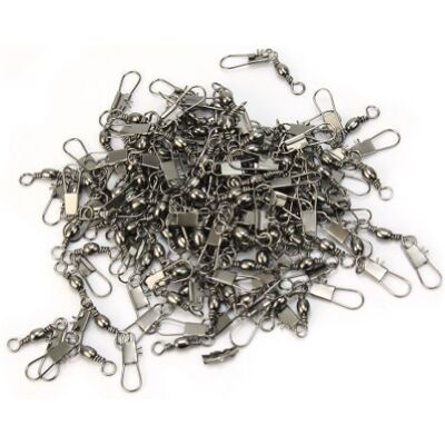 AllLife 100 Pcs Pêche émerillon Baril Connecteur Anneaux Solides Accrochage En Alliage - Publicité AllLife 100 Pcs Pêche émerillon Baril Connecteur Anneaux Solides Accrochage En Alliage - Publicité