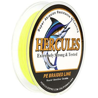 HERCULES Super Cast 100-2000m 109-2187 Yards 6-100lbs Test Ligne de pêche tressée pour Eau salée PE Tresse Lignes de Poisson Superline 4 brins - Publicité HERCULES Super Cast 100-2000m 109-2187 Yards 6-100lbs Test Ligne de pêche tressée pour Eau salée PE Tresse Lignes de Poisson Superline 4 brins - Publicité
