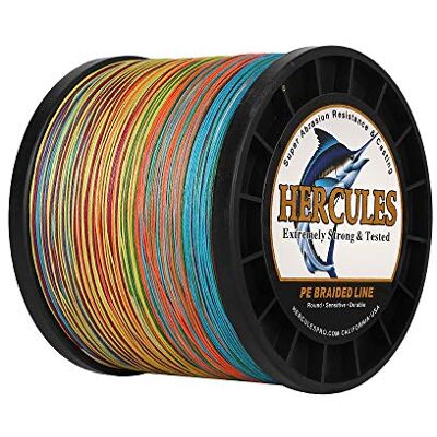 HERCULES Super Cast 100-2000m 109-2187 Yards 6-100lbs Test Ligne de pêche tressée pour Eau salée PE Tresse Lignes de Poisson Superline 4 brins - Publicité HERCULES Super Cast 100-2000m 109-2187 Yards 6-100lbs Test Ligne de pêche tressée pour Eau salée PE Tresse Lignes de Poisson Superline 4 brins - Publicité