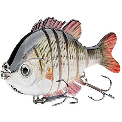 BASSDASH SwimPanfish Leurres Swimbait Multi-Articulés en Forme de Crapet-Arlequin (Panfish) Leurres de Surface Durs pour Bass et Eau Salée Crankbait 3.5in / 0.85oz - Publicité BASSDASH SwimPanfish Leurres Swimbait Multi-Articulés en Forme de Crapet-Arlequin (Panfish) Leurres de Surface Durs pour Bass et Eau Salée Crankbait 3.5in / 0.85oz - Publicité