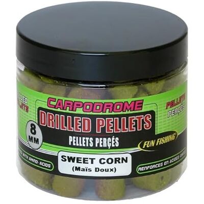 FUN FISHING Pellets Percés DRILLED 80gr 8mm Sweet Corn - Publicité FUN FISHING Pellets Percés DRILLED 80gr 8mm Sweet Corn - Publicité